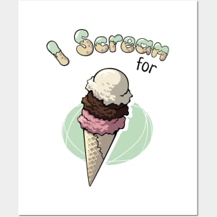I Scream for... Neapolitan Posters and Art